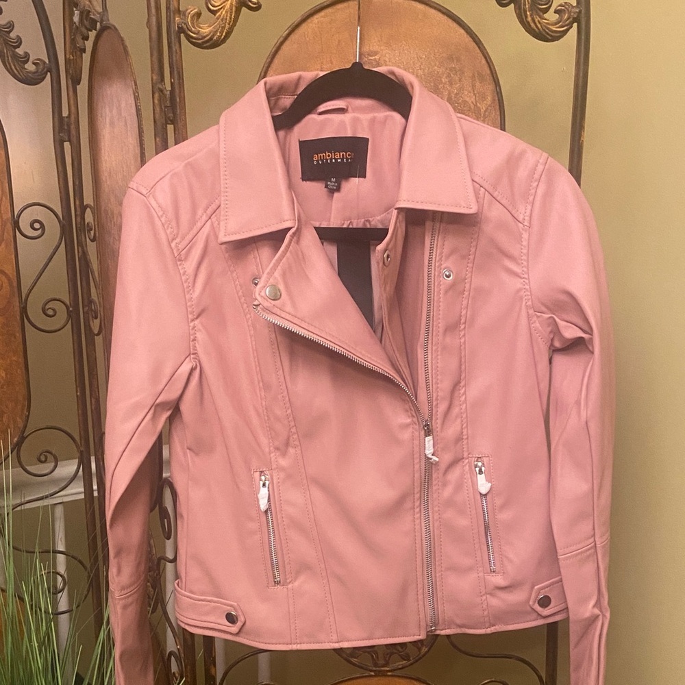 Ambiance Blush Leather Jacket